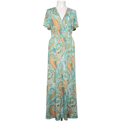 Maxikjole (Grøn, Orange, Hvid) fra Elissa Elastan, Polyester