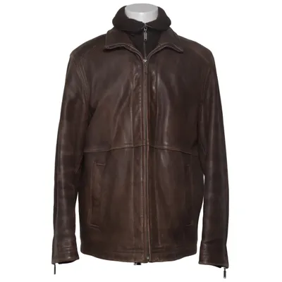Leren jack (Bruin) van Redwood Katoen, Leer, Polyester