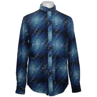 Skjortejakke (Blå, Flerfarvet) fra Han Kjøbenhavn Polyester, Uld
