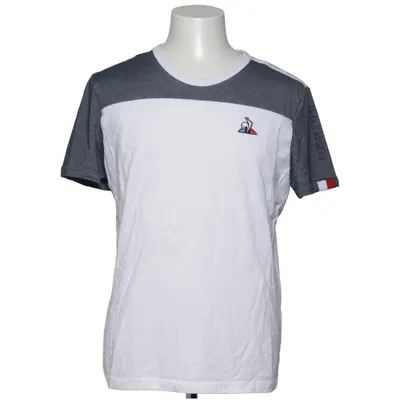 T-shirt (Hvid, Blå) fra Le Coq Sportif Bomuld, Polyester