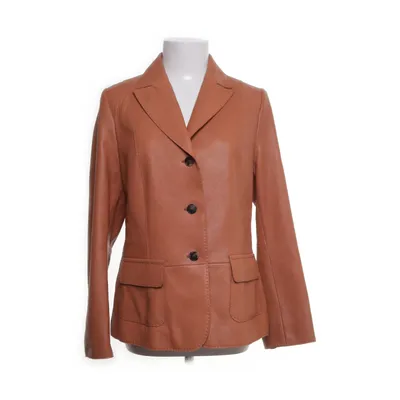 Leather blazer (Brown) from Christ Leather, Viscose, Acetate