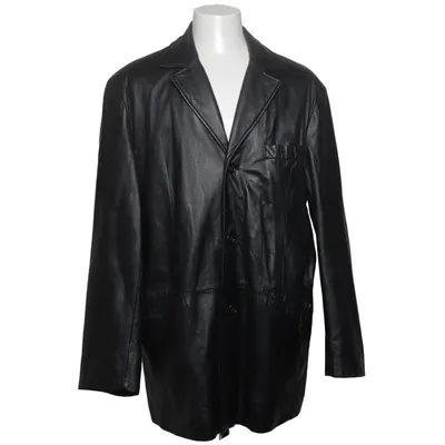 Leren blazer (Zwart) van Saki