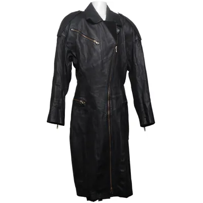 Veste longue en cuir (Noir) de Teen Club Cuir, Viscose