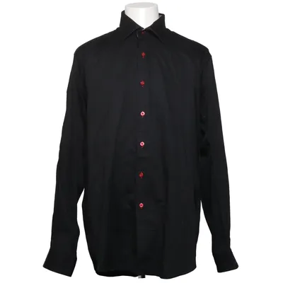 Shirt (Zwart) van Dressmann Premium Collection Katoen, Elastaan