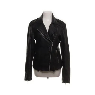 Leather jacket (Black) from Maison Scotch Leather, Cotton, Polyester, Elastane