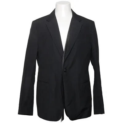 Blazer (Zwart) van Emporio Armani Katoen, Cupro, Leer, Zijde