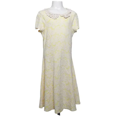 Dress (Yellow, White) from River Island Elastane, Polyester, Viscose