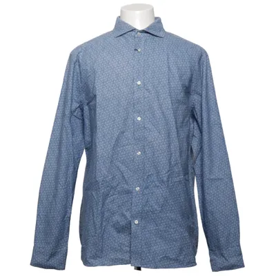 Shirt (Blue, White) from Bläck Cotton