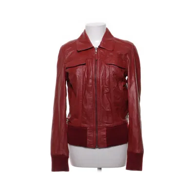 Leren jack (Rood) van Mainpol Leer, Polyester