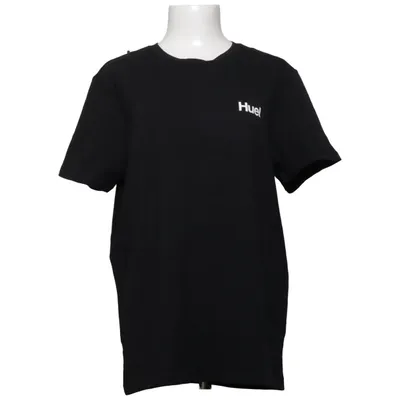 T-shirt (Zwart) van Huel Katoen, Elastaan