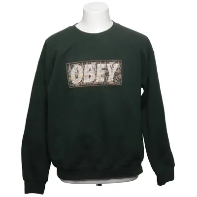 Collegetröja (Grön, Flerfärgad) från Obey Bomull, Polyester