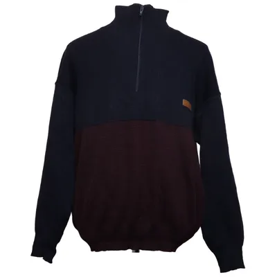 Sweater (Blue, Brown) from Cap Horn Wool