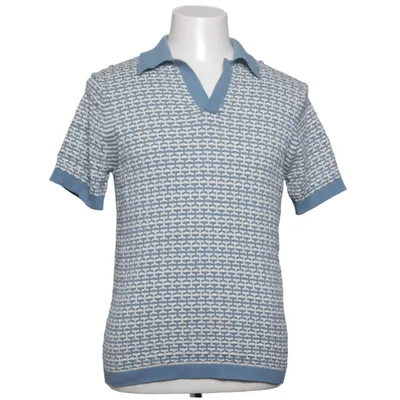 Poloshirt (Blauw, Wit) van Riley Katoen
