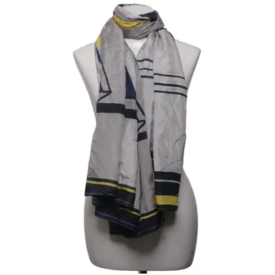 Shawl (Gray, Blue, Yellow) from Claudia Sträter Silk