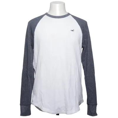 Långärmad t-shirt (Vit, Blå) från Hollister California Bomull, Polyester