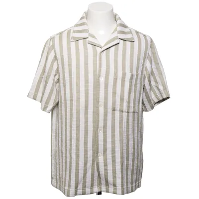 Kortærmet skjorte (Beige, Hvid) fra NN07 Bomuld, Polyester, Viscose