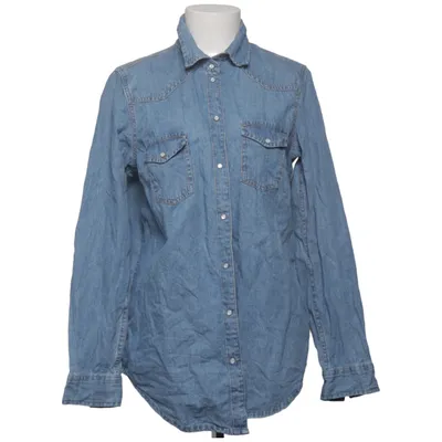 Denim blouse (Blauw) van John Baner Katoen