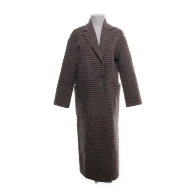 Coat (Brown, Multicolored) from Massimo Dutti Nylon, Wool