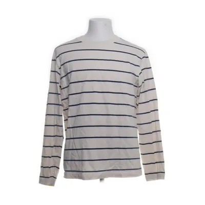 Lange mouwen shirt (Beige, Blauw) van Uniqlo Katoen