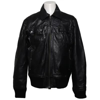 Lederjacke (Schwarz) von Livelo Attitude Baumwolle, Leder, Polyester