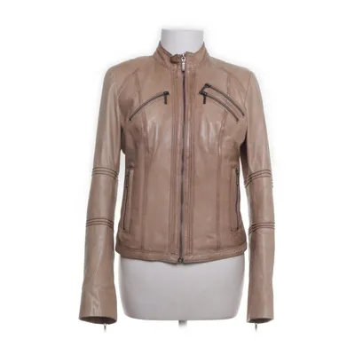 Läderjacka (Beige) från Rock'n Blue Polyester, Skinn