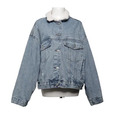 Gefütterte Jeansjacke (Blau, Weiß) von FB Sister Baumwolle, Polyester