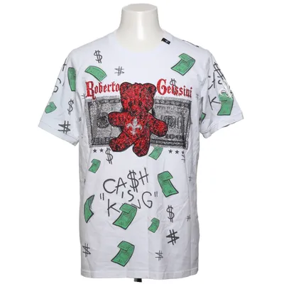 T-shirt (Weiß, Mehrfarbig) von Roberto Geissini Monaco Baumwolle, Elasthan