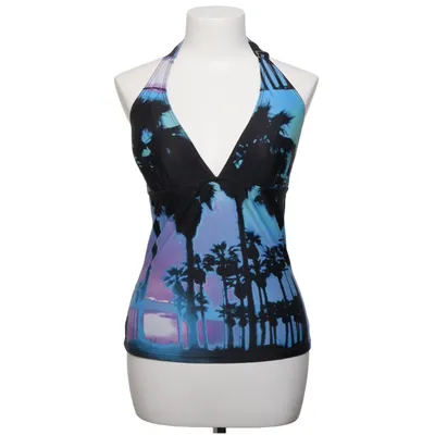 Halter neck top (Blue, Black, Purple) from Impuls Elastane, Polyester