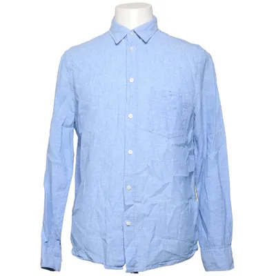 Shirt (Blauw) van H&M Man Katoen, Linnen