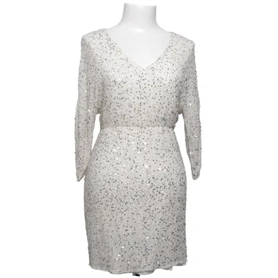 Cocktailklänning (Vit, Silverfärgad) från Alice + Olivia Elastan, Polyester, Silke