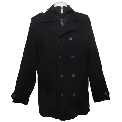 Pea coat (Black) from Southern Menswear Elastane, Polyester, Viscose