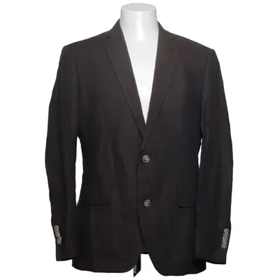 Blazer (Brown) from Linus Linen, Polyester, Viscose