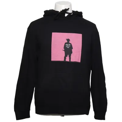 Hættetrøje (Sort, Pink) fra Lane Seven Bomuld, Genanvendt polyester