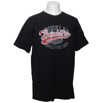T-shirt (Black, Multicolored) from Triple Five Soul Cotton