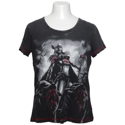 T-shirt (Gris, Rouge) de Black Premium by EMP Coton