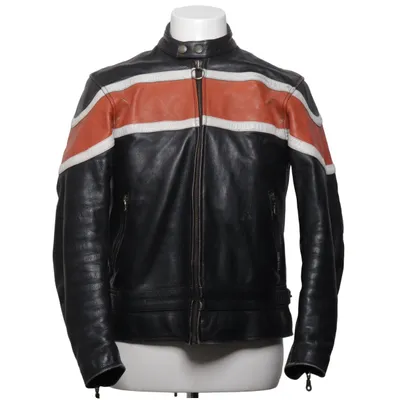 Motorcycle jacket (Black, Orange, White) from Flying Eagle
