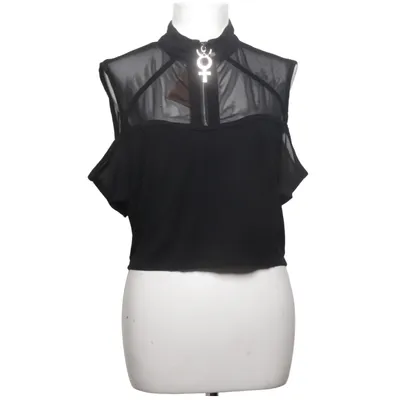 Crop top (Svart) från Killstar Elastan, Viskos