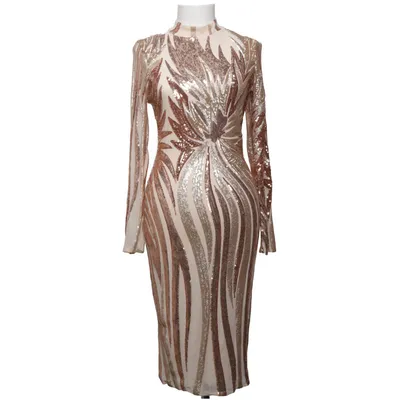 Cocktail dress (Shine In The Light Sequin Midi Dress) from Fashion Nova Elastane, Polyester