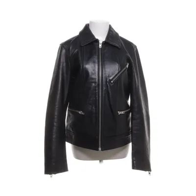 Läderjacka (Svart) från H&M Polyester, Skinn