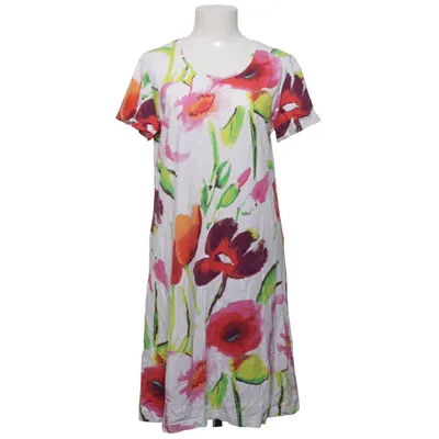 Dress (White, Multicolored) from Nanso Cotton, Modal