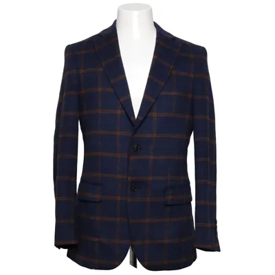 Blazer (Blå, Brun) fra Dobell Polyester, Uld