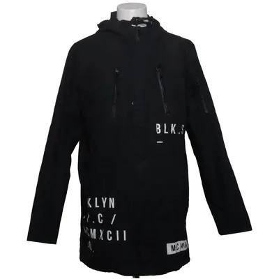 Jacket (streetwear jacket, urban street style, edgy streetwear,
black jacket, all black outfit, minimal colorway, monochrome look,
hooded jacket, lightweight jacket, windbreaker style,
zip up jacket, front zip closure, adjustable hood,
multiple pockets, utility jacket, functional design,
techwear aesthetic, modern streetwear, tactical vibes,
graphic print jacket, text details, statement piece,
oversized fit, relaxed fit, loose fit,
layering essential, perfect for layering outfits,
spring jacket, autumn jacket, transitional outerwear,
casual outfit, everyday wear, daily outfit,
trendy fashion, tiktok fashion, pinterest outfit inspo,
y2k streetwear, 2000s aesthetic,
urban fashion, city style, night outfit,
unisex jacket, gender neutral fashion,
comfortable wear, breathable material, easy movement,
durable fabric, long lasting quality,
versatile piece, easy to match, goes with everything,
clean aesthetic, simple but bold,
cool outfit, stylish look, standout piece,
affordable streetwear, budget fashion find,
rare find, unique style, limited look) from FSBN Cotton, Polyester