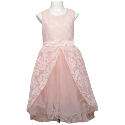 Blomsterpigekjole (Pink) fra Min`s Bomuld, Polyester