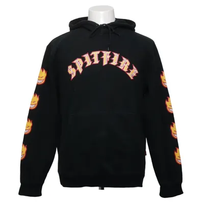 Hoodie (Black, Multicolored) from Spitfire Cotton, Polyester