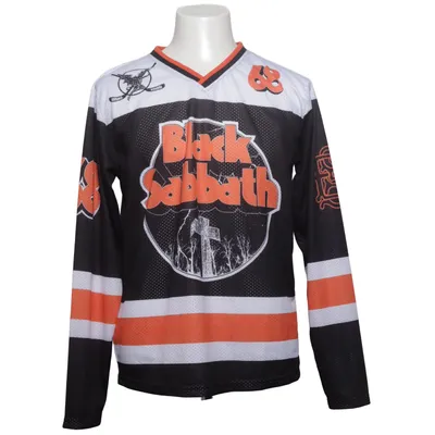Hockey jersey (Black, Orange, White) from Black Sabbath Polyester