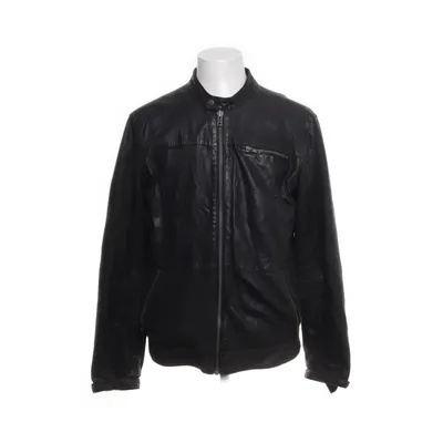 Leren jack (Zwart) van Minimum Polyester, Leer