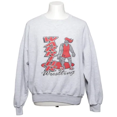 Collegetröja (Grå, Röd) från Russell Athletic Bomull, Polyester