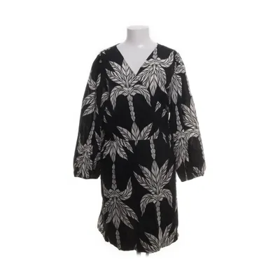 Wikkeljurk (Zwart, Meerkleurig) van H&M Premium Quality Katoen, Linnen