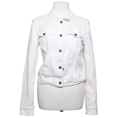 Veste en jean (Blanc) de Object Coton, Élasthane, Polyester
