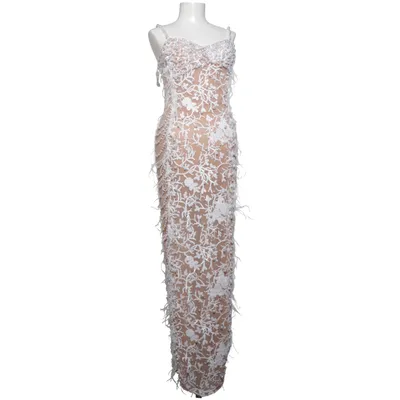 Robe de soirée (Beige, Blanc) de Bella Barnett Élasthane, Polyamide, Viscose